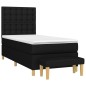vidaXL Giroletto a Molle con Materasso Nero 80x200 cm inTessuto
