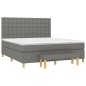 vidaXL Giroletto a Molle con Materasso Grigio Scuro 160x200 cm Tessuto