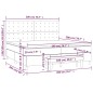 vidaXL Giroletto a Molle con Materasso Grigio Chiaro 200x200cm Tessuto