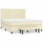 vidaXL Giroletto a Molle con Materasso Crema 180x200 cm in Similpelle