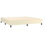vidaXL Giroletto a Molle con Materasso Crema 200x200 cm in Similpelle