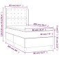 vidaXL Letto a Molle Materasso e LED Grigio Scuro 80x200 cm in Tessuto vidaXL Letto a Molle Materasso e LED Grigio Scuro 80x200 cm in Tessuto