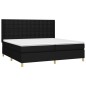vidaXL Letto a Molle Materasso e LED Nero 200x200cm in Tessuto vidaXL Letto a Molle Materasso e LED Nero 200x200cm in Tessuto