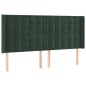 vidaXL Letto a Molle con Materasso e LED Verde Scuro 180x200cm Velluto vidaXL Letto a Molle con Materasso e LED Verde Scuro 180x200cm Velluto