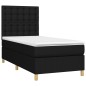vidaXL Letto a Molle con Materasso e LED Nero 80x200 cm in Tessuto vidaXL Letto a Molle con Materasso e LED Nero 80x200 cm in Tessuto