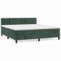 vidaXL Giroletto a Molle con Materasso Verde Scuro 180x200 cm Velluto