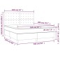 vidaXL Giroletto a Molle con Materasso Blu 160x200 cm in Tessuto
