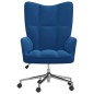 vidaXL Poltrona Relax Blu in Velluto vidaXL Poltrona Relax Blu in Velluto