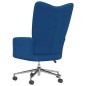 vidaXL Poltrona Relax Blu in Velluto vidaXL Poltrona Relax Blu in Velluto