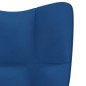 vidaXL Poltrona Relax Blu in Velluto vidaXL Poltrona Relax Blu in Velluto
