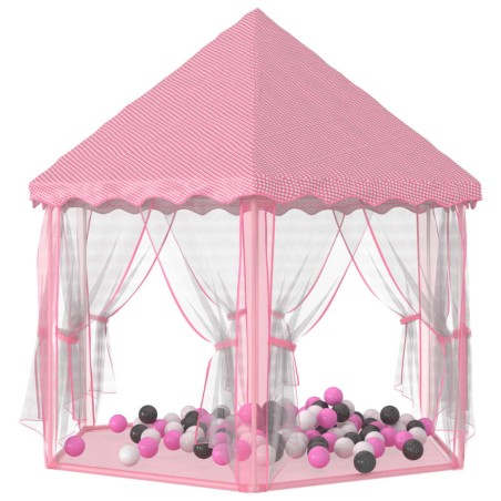 vidaXL Tenda da Gioco Principessa con 250 Palline 133x140 cm Rosa