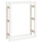 Portalegna Bianco 80x25x100 cm in Legno Massello di Pino Portalegna Bianco 80x25x100 cm in Legno Massello di Pino