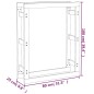 Portalegna Bianco 80x25x100 cm in Legno Massello di Pino Portalegna Bianco 80x25x100 cm in Legno Massello di Pino