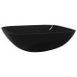Lavandino in Vetro 42x42x14 cm Nero Lavandino in Vetro 42x42x14 cm Nero