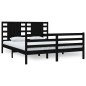 vidaXL Giroletto Nero Massello Pino 150x200cm King Size