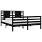 vidaXL Giroletto Nero Massello Pino 150x200cm King Size