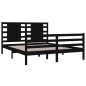 vidaXL Giroletto Nero Massello Pino 150x200cm King Size
