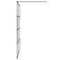 vidaXL Parete Doccia Walk in Nera 140x195cm Vetro Semi Smerigliato ESG vidaXL Parete Doccia Walk in Nera 140x195cm Vetro Semi Smerigliato ESG