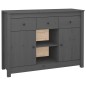 Credenza Grigia 100x35x74,5 cm in Legno Massello di Pino Credenza Grigia 100x35x74,5 cm in Legno Massello di Pino