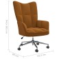 vidaXL Poltrona Relax Marrone in Velluto vidaXL Poltrona Relax Marrone in Velluto