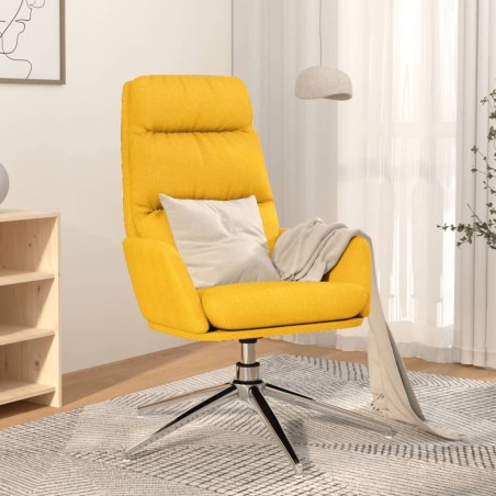 vidaXL Sedia Rilassante Giallo Senape in Tessuto