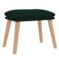 vidaXL Poltrona Relax con Poggiapiedi Verde Scuro in Velluto vidaXL Poltrona Relax con Poggiapiedi Verde Scuro in Velluto