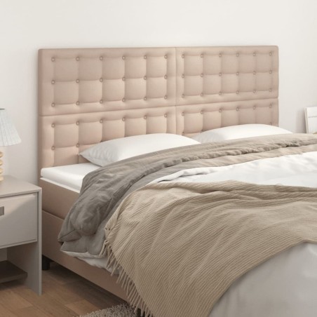 vidaXL Testiere 4 pz Cappuccino 100x5x78/88 cm in Similpelle