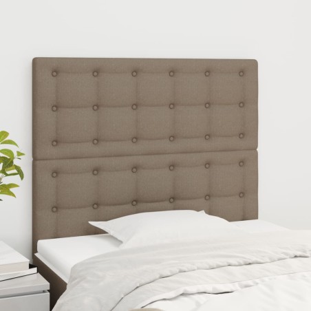 vidaXL Testiera 2 pz Tortora 100x5x78/88 cm in Tessuto