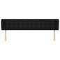 vidaXL Testiera ad Orecchio Nera 203x23x78/88 cm in Tessuto vidaXL Testiera ad Orecchio Nera 203x23x78/88 cm in Tessuto