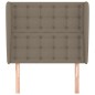 vidaXL Testiera ad Orecchio Tortora 103x23x118/128 cm in Tessuto vidaXL Testiera ad Orecchio Tortora 103x23x118/128 cm in Tessuto