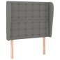 vidaXL Testiera ad Orecchio Grigio Scuro 83x23x118/128 cm in Tessuto