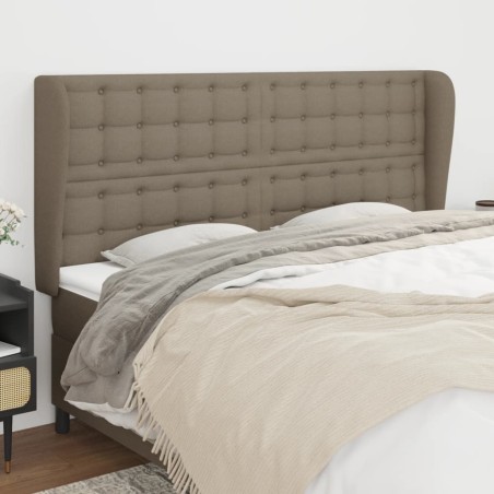 vidaXL Testiera ad Orecchio Tortora 163x23x118/128 cm in Tessuto