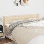 vidaXL Testiera ad Orecchio Crema 163x16x78/88 cm in Tessuto vidaXL Testiera ad Orecchio Crema 163x16x78/88 cm in Tessuto