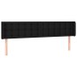 vidaXL Testiera ad Orecchio Nera 203x16x78/88 cm in Tessuto
