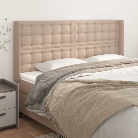 vidaXL Testiera ad Orecchio Cappuccino 183x16x118/128 cm in Similpelle
