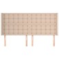 vidaXL Testiera ad Orecchio Cappuccino 183x16x118/128 cm in Similpelle