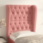 Testiera ad Orecchio Rosa 83x23x118/128 cm in Velluto Testiera ad Orecchio Rosa 83x23x118/128 cm in Velluto