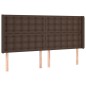 vidaXL Testiera ad Orecchio Marrone 203x16x118/128 cm in Similpelle vidaXL Testiera ad Orecchio Marrone 203x16x118/128 cm in Similpelle