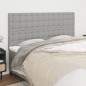 vidaXL Testiere 4 pz Grigio Chiaro 100x5x78/88 cm in Tessuto vidaXL Testiere 4 pz Grigio Chiaro 100x5x78/88 cm in Tessuto