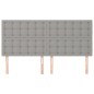 vidaXL Testiere 4 pz Grigio Chiaro 100x5x78/88 cm in Tessuto vidaXL Testiere 4 pz Grigio Chiaro 100x5x78/88 cm in Tessuto