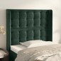 vidaXL Testiera ad Orecchio Verde Scuro 93x16x118/128 cm in Velluto vidaXL Testiera ad Orecchio Verde Scuro 93x16x118/128 cm in Velluto