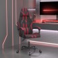 Sedia da Gaming Girevole Nero e Rosso Vino in Similpelle Sedia da Gaming Girevole Nero e Rosso Vino in Similpelle