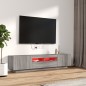vidaXL Set Mobili TV 2 pz con Luci LED Grigio Sonoma Legno Multistrato vidaXL Set Mobili TV 2 pz con Luci LED Grigio Sonoma Legno Multistrato