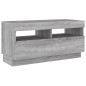 vidaXL Set Mobili TV 2 pz con Luci LED Grigio Sonoma Legno Multistrato vidaXL Set Mobili TV 2 pz con Luci LED Grigio Sonoma Legno Multistrato