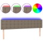 vidaXL Testiera a LED Tortora 160x5x78/88 cm in Tessuto vidaXL Testiera a LED Tortora 160x5x78/88 cm in Tessuto