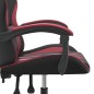 Sedia da Gaming Girevole Nero e Rosso Vino in Similpelle Sedia da Gaming Girevole Nero e Rosso Vino in Similpelle