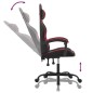Sedia da Gaming Girevole Nero e Rosso Vino in Similpelle Sedia da Gaming Girevole Nero e Rosso Vino in Similpelle