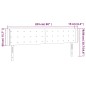 vidaXL Testiera a LED Blu 203x16x78/88 cm in Tessuto vidaXL Testiera a LED Blu 203x16x78/88 cm in Tessuto