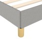 vidaXL Giroletto con Testiera Grigio Chiaro 160x200 cm in Tessuto vidaXL Giroletto con Testiera Grigio Chiaro 160x200 cm in Tessuto