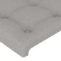 vidaXL Giroletto con Testiera Grigio Chiaro 160x200 cm in Tessuto vidaXL Giroletto con Testiera Grigio Chiaro 160x200 cm in Tessuto